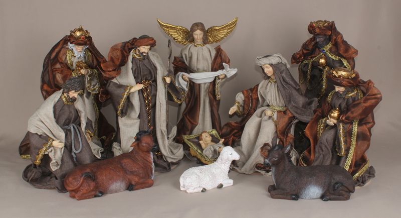 12" Fabric Nativity Set (11 Figures) [COLLECTION ONLY]